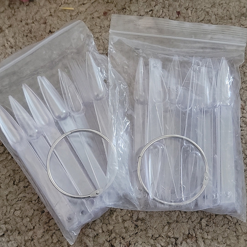 105 Clear nail display cards